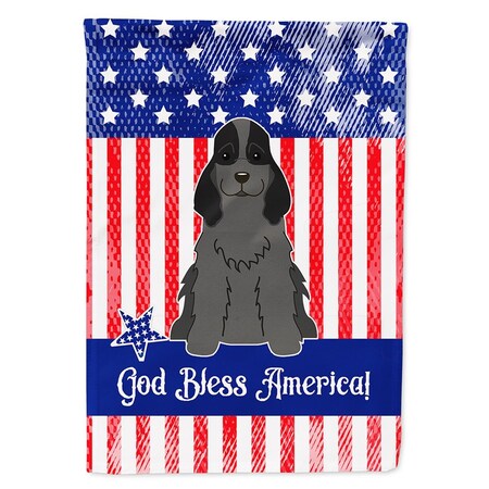 Carolines Treasures Patriotic USA Cocker Spaniel Black Flag Canvas House Size BB3087CHF